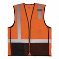 Ergodyne GloWear 8210Z Hi-Vis Class 2 Mesh Vest, Small to Medium, Orange 23023